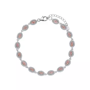 Серебряный браслет с фианитами