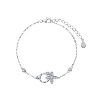 Серебряный браслет с фианитами