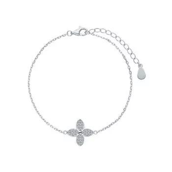 Серебряный браслет с фианитами