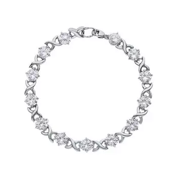 Серебряный браслет с фианитами