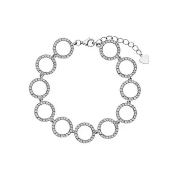 Серебряный браслет с фианитами