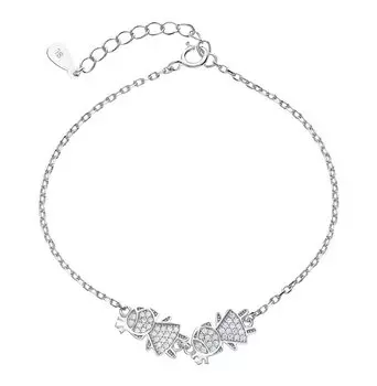 Серебряный браслет с фианитами