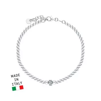 Серебряный браслет с фианитами