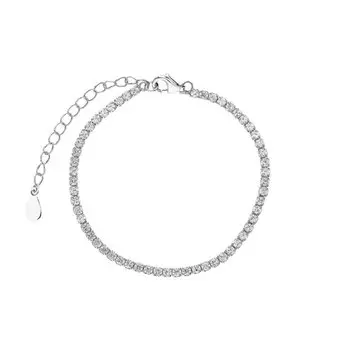 Серебряный браслет с фианитами