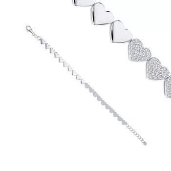 Серебряный браслет с фианитами