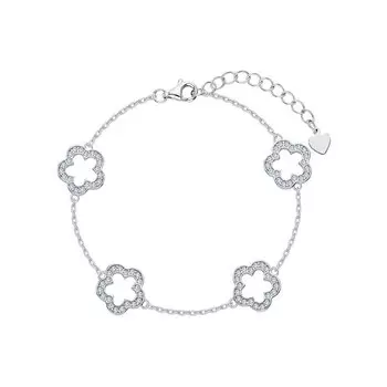 Серебряный браслет с фианитами