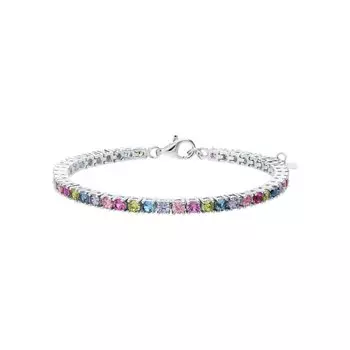 Серебряный браслет с фианитами