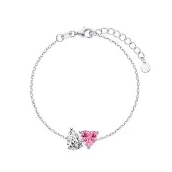 Серебряный браслет с фианитами