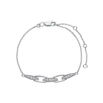 Серебряный браслет с фианитами