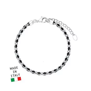 Серебряный браслет с фианитами