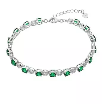 Серебряный браслет с фианитами