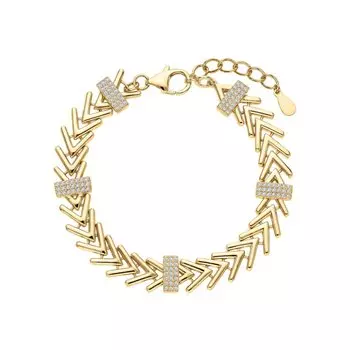 Серебряный браслет с фианитами