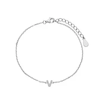 Серебряный браслет с фианитами