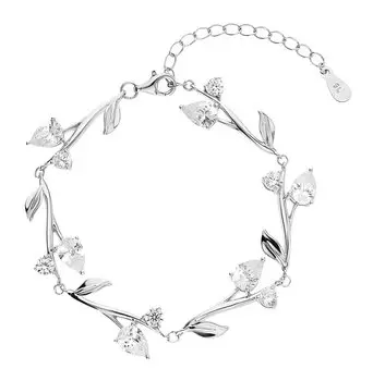 Серебряный браслет с фианитами