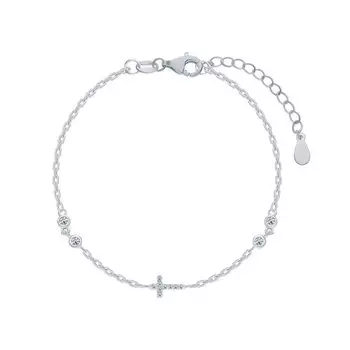 Серебряный браслет с фианитами