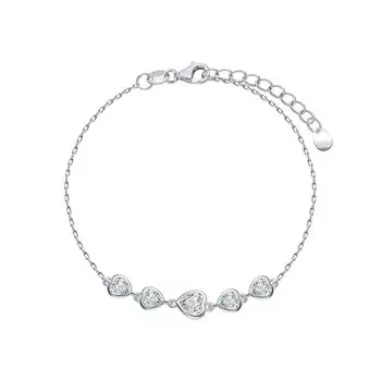 Серебряный браслет с фианитами