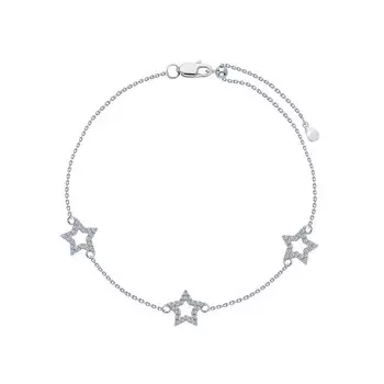 Серебряный браслет с фианитами