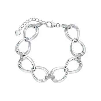 Серебряный браслет с фианитами