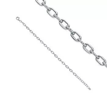 Серебряный браслет с фианитами