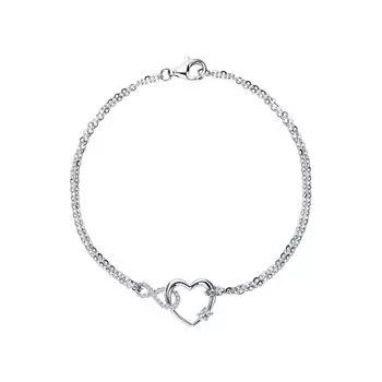 Серебряный браслет с фианитами