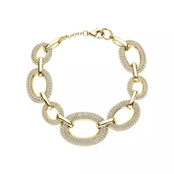 Серебряный браслет с фианитами