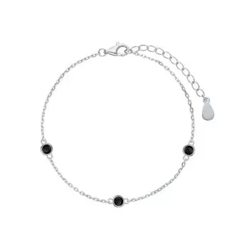 Серебряный браслет с фианитами