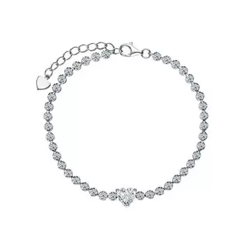 Серебряный браслет с фианитами