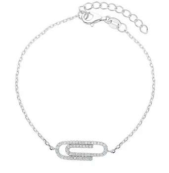 Серебряный браслет с фианитами