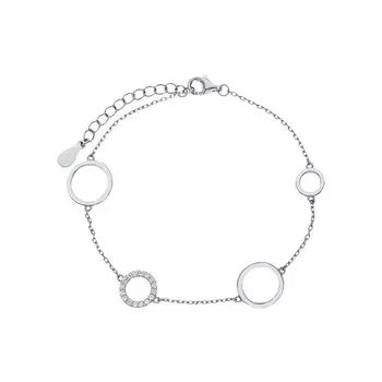 Серебряный браслет с фианитами