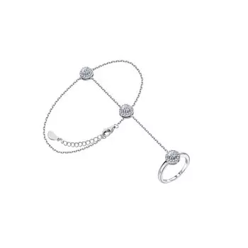 Серебряный браслет с фианитами