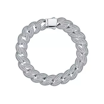 Серебряный браслет с фианитами