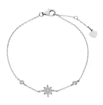 Серебряный браслет с фианитами