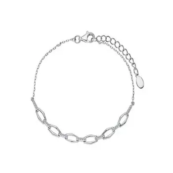 Серебряный браслет с фианитами