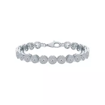 Серебряный браслет с фианитами