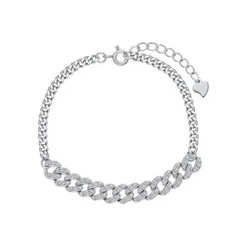 Серебряный браслет с фианитами