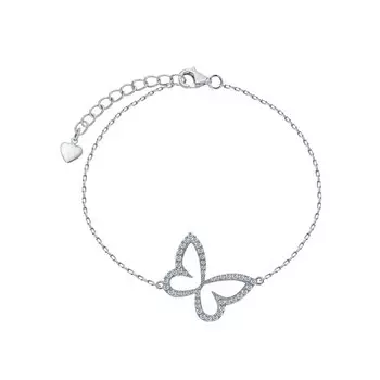 Серебряный браслет с фианитами