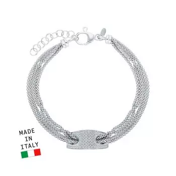 Серебряный браслет с фианитами