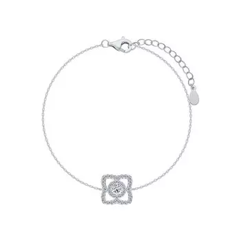 Серебряный браслет с фианитами