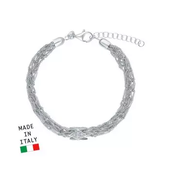 Серебряный браслет с фианитами