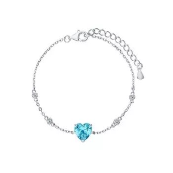 Серебряный браслет с фианитами и алпанитом