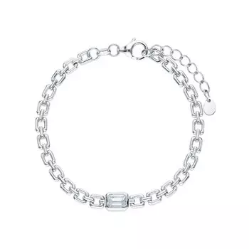 Серебряный браслет с фианитом