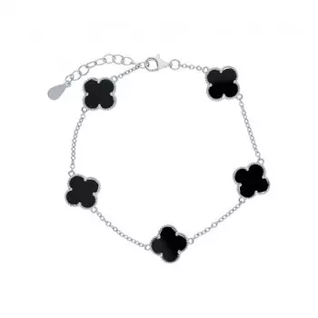 Серебряный браслет с керамикой