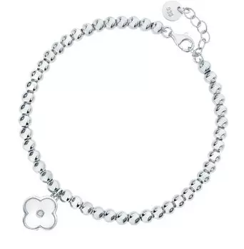 Серебряный браслет с керамикой и фианитами