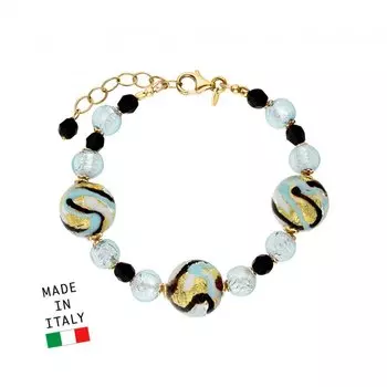 Серебряный браслет с муранским стеклом