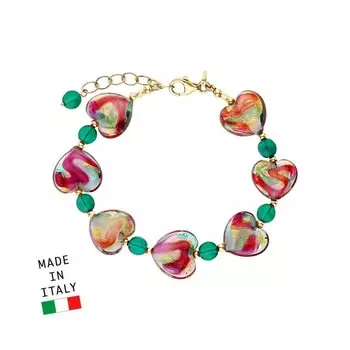 Серебряный браслет с муранским стеклом