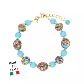 Серебряный браслет с муранским стеклом