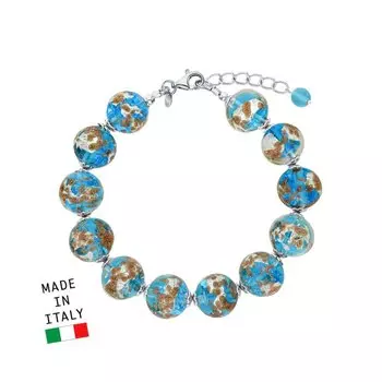 Серебряный браслет с муранским стеклом