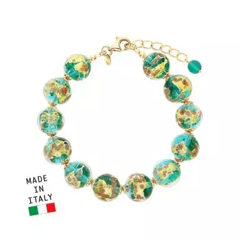 Серебряный браслет с муранским стеклом