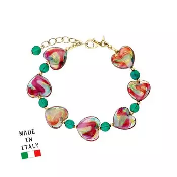 Серебряный браслет с муранским стеклом