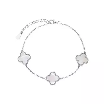 Серебряный браслет с перламутром природным